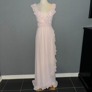 Ceremony by Joanna August Tiny Dancer Wrap Formal Lacy Ruffles Prom Dress NWT  S